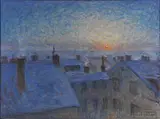 Eugène Jansson, Sunrise over the Rooftops. Motif from Stockholm