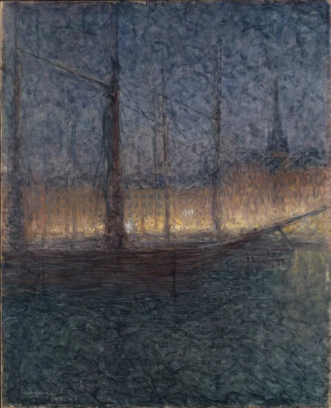 Eugène Jansson, Evening in Kornhamnstorg, Stockholm