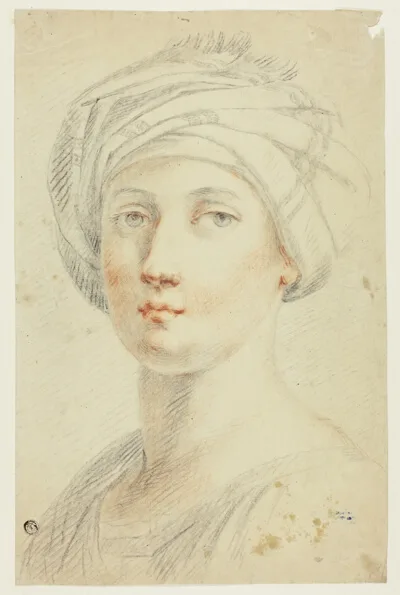David Allan, Portrait Bust of Young Woman in Turban