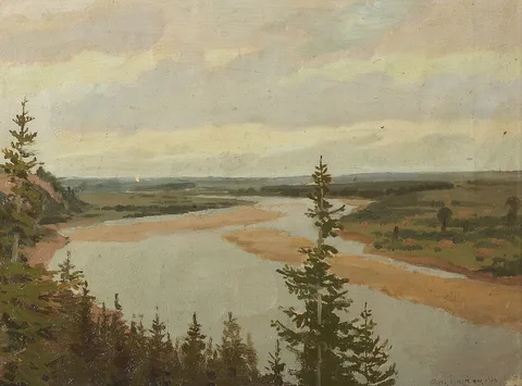 Apollinary Vasnetsov, Vyatka river. Krasnoye village
