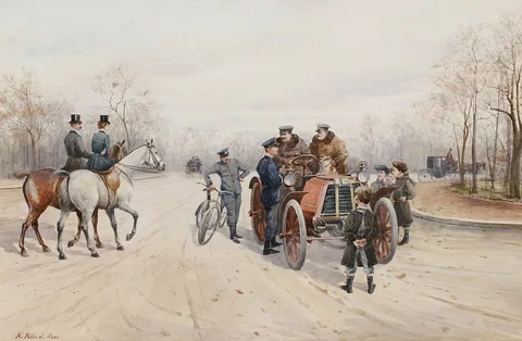 Anna Palm de Rosa, Speeding ticket, Bois de Boulogne.