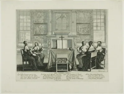 Abraham Bosse, Plate One, from The Wise and Foolish Virgins, plate One