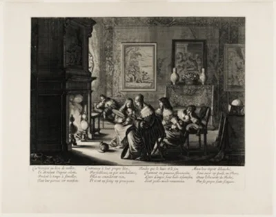 Abraham Bosse, The Wise and Foolish Virgins, plate five