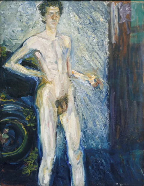 Richard Gerstl, Nude Self-Portrait with Palette