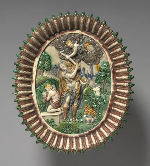 Bernard Palissy, Plate: The Sacrifice of Isaac