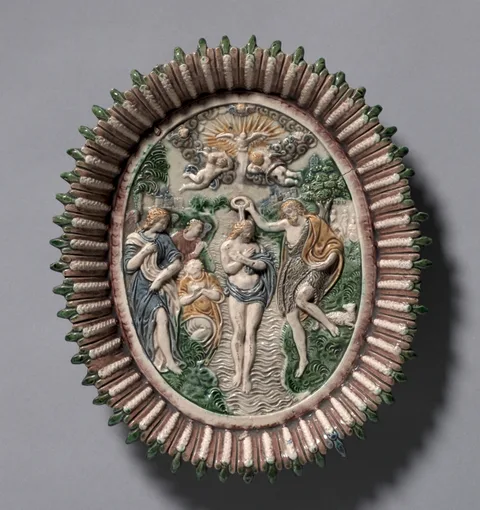 Bernard Palissy, Plate Depicting the Baptism of Christ