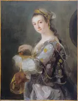 Benjamin Wilson, Portrait of a Lady with Mask and Cherrie
