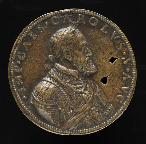 Leone Leoni, Charles V, 1500-1558, King of Spain 1516-1556, Holy Roman Emperor 1519 [obverse]