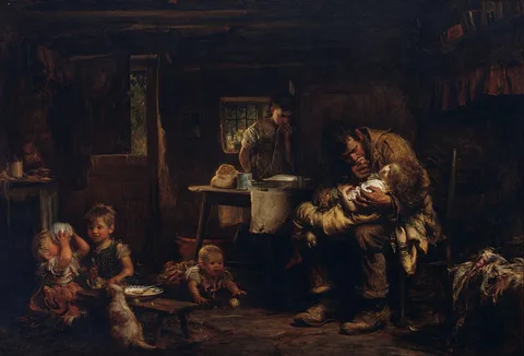 Luke Fildes, The widower