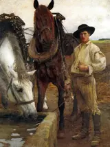 Pascal Dagnan-Bouveret, Horses at the watering trough
