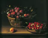 Louise Moillon, Corbeille de prunes et panier de fraises