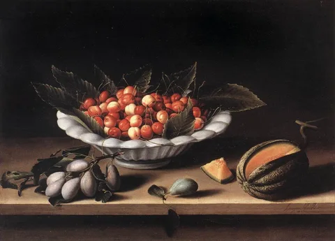 Louise Moillon, Cup of Cherries and Melon