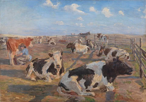 Theodor Philipsen, The Milking Place at Meilgård