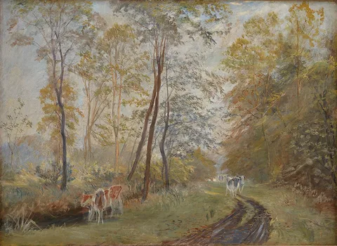 Theodor Philipsen, The River Sorteaa near Mejlgaard Manor, Jutland