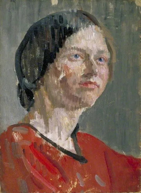 Isaac Rosenberg, Head of a Woman, 'Grey and Red'