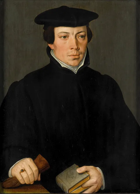 Pieter Pourbus, Portrait of a young Clergyman
