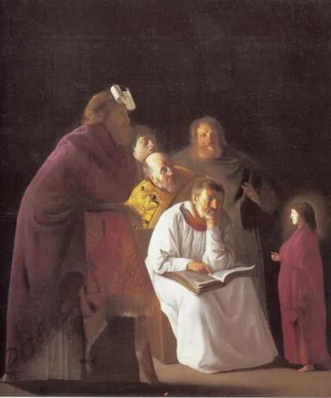 Paulus Bor, The twelve year old Christ disputing in the temple with the Doctors