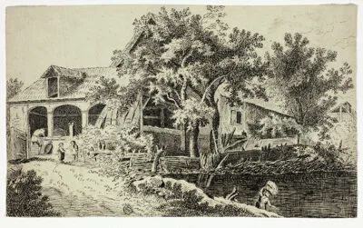 Stradanus, Mill by the Stream