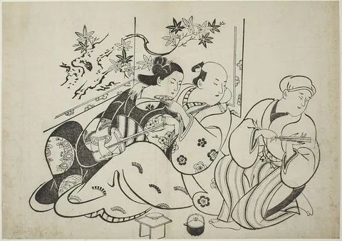 Torii Kiyonobu, A Professional Baffoon, from a untitled series of 12 prints