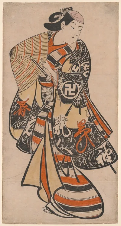 Torii Kiyonobu, The Actor Takii Hannosuke as an effeminate youth