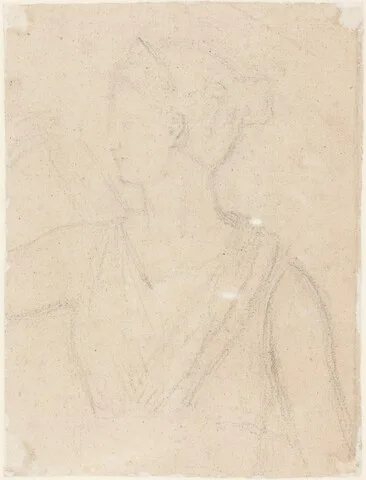 Benjamin Haydon, Study of the Statue of Diana in the Vatican [verso]