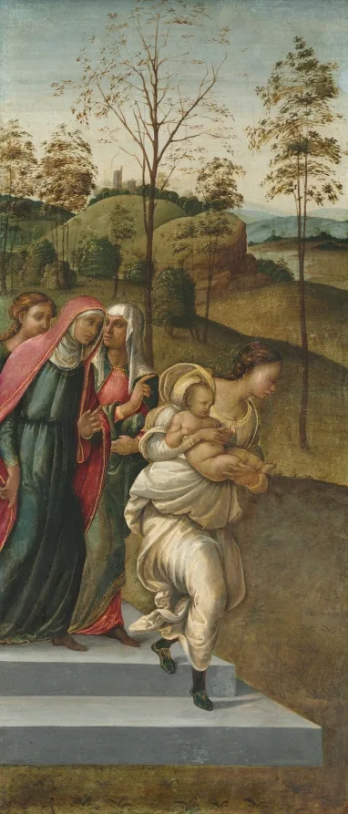 Francesco Granacci, John the Baptist Being Carried to Zacharias