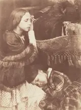 David Octavius Hill, The Three Sleepers: Sophia Finlay, Harriet Farnie and Brownie