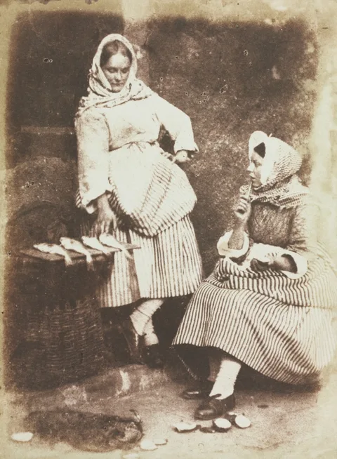 David Octavius Hill, Newhaven Fishwives, Jeanie Wilson and Annie Linton