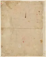 Cosmas Damian Asam, The Head of Saint George and Architectural Plans (verso)