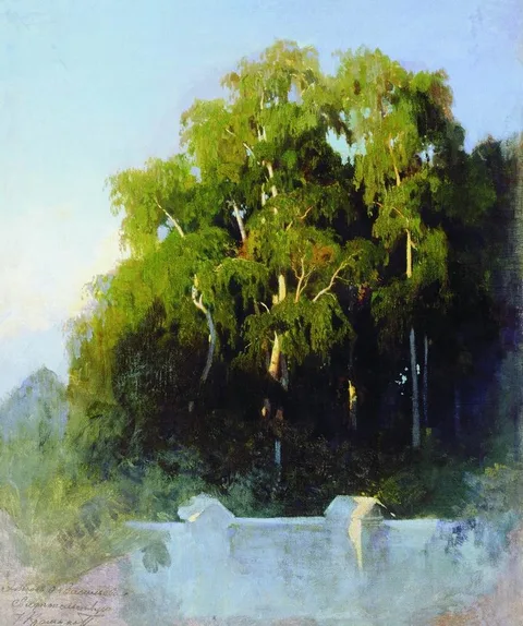 Fyodor Vasilyev, Birch grove in the evening