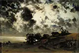 Fanny Churberg, Moonlight, study