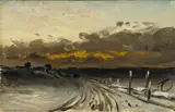 Fanny Churberg, Winter Landscape, Sunset