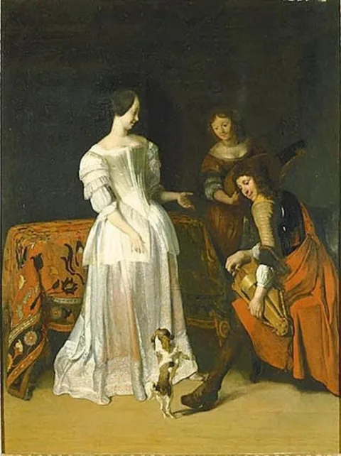 Jacob Ochtervelt, Company with Dancing Dog