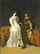Jacob Ochtervelt, Company with Dancing Dog