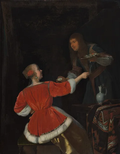 Jacob Ochtervelt, The oyster meal