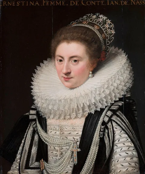 Jan van Ravesteyn, Portrait of Ernestine Yolande (1594-1663), Princess of Ligne