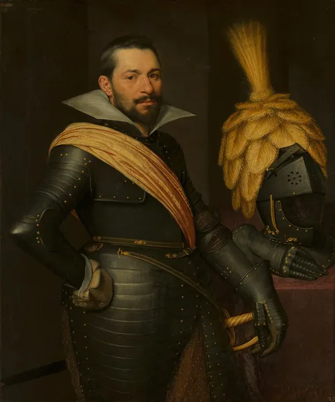Jan van Ravesteyn, Portrait of an officer, possibly Gaspard de Coligny (1584-1646)
