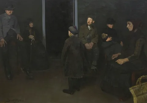Harald Slott-Møller, The Poor: The Waiting Room of Death