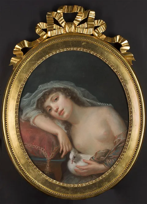 Anna Rajecka, A girl with a dove (Allegory of the lost innocence?).