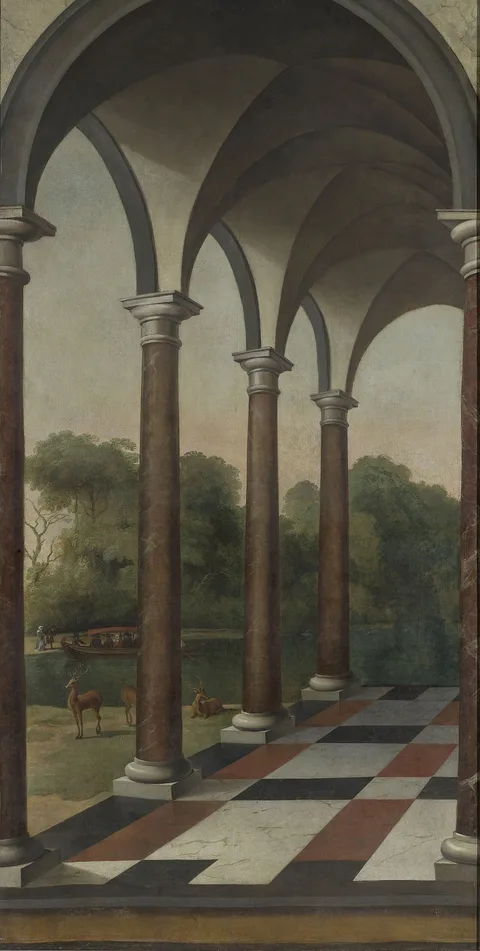 Barent Fabritius, Colonnade giving onto a park
