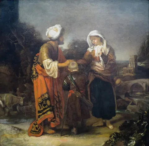 Barent Fabritius, Hagar and Ishmael Taking Leave of Abraham