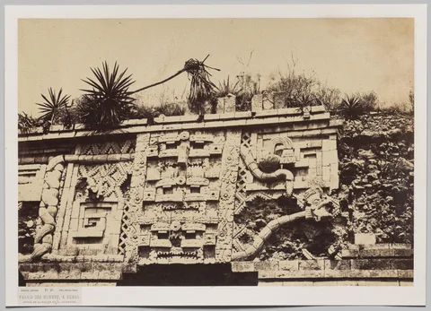 Désiré Charnay, Palace of the Nuns at Uxmal (detail from the façade of the snake)