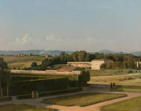 Michel Martin Drolling, View of the Gardens of Villa Medici