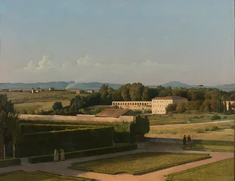 Michel Martin Drolling, View of the Gardens of Villa Medici