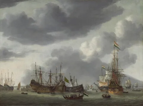 Reinier Nooms, Amsterdam Harbor Scene