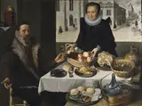 Lucas van Valckenborch, Double Portrait of an Elderly Couple