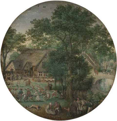 Lucas van Valckenborch, Peasant Wedding. The Wedding Dance in the open Air