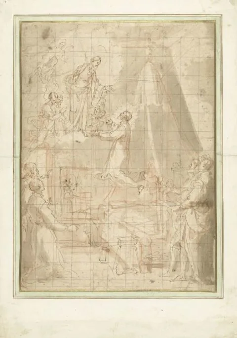 Bernardino Poccetti, Maagd Maria verschijnt aan de heilige Filippo Neri