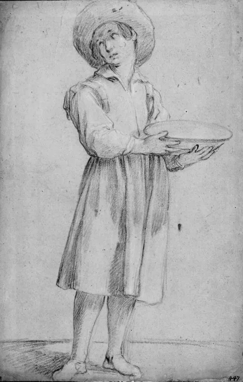 Bernardino Poccetti, Study for a boy holding a basin