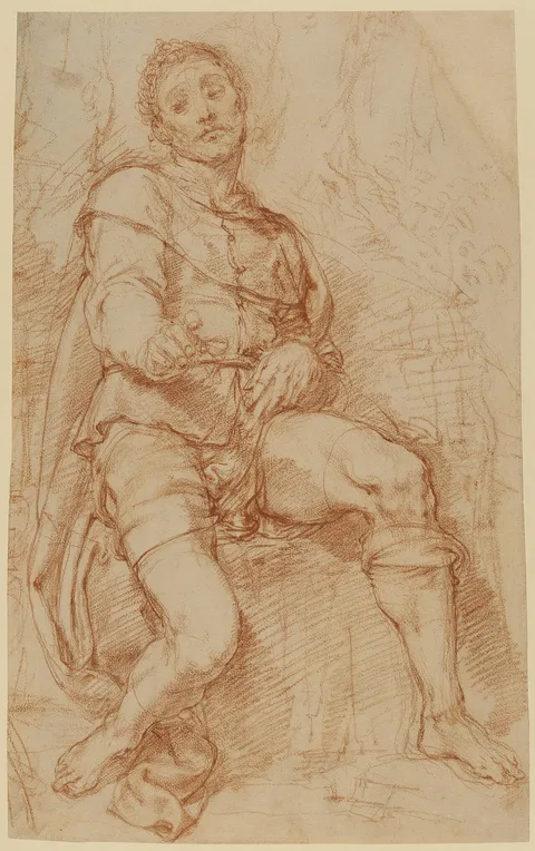 Bernardino Poccetti, A Seated Man